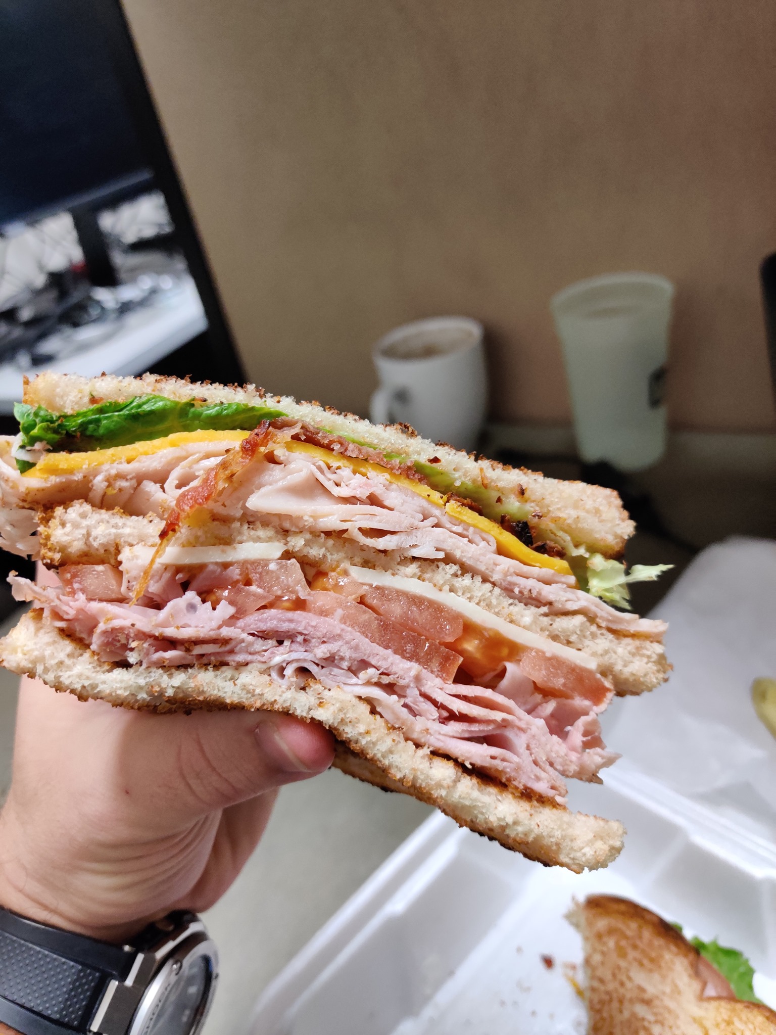 Local food truck sandwich meal